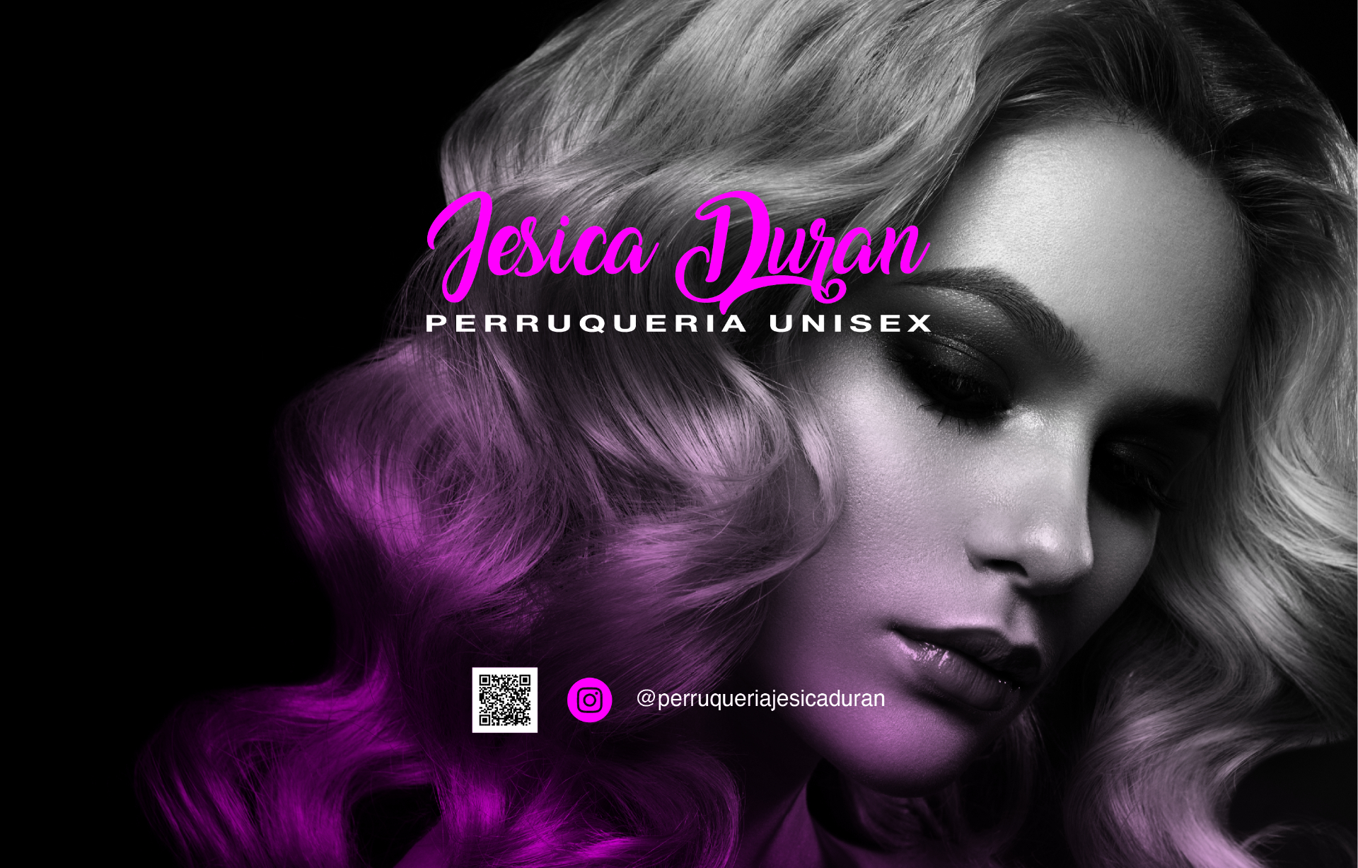 Cabello con reflejos fucsia — Jesica Durán